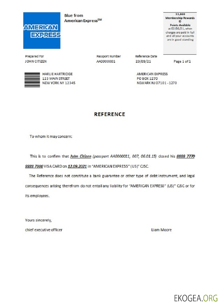 Référence USA , American Express , closure